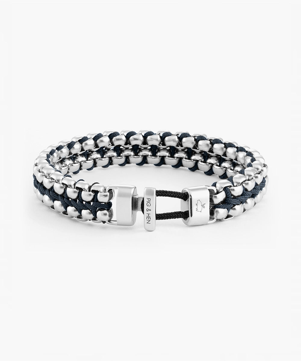 Catena Venetian DBL Navy | Silver – Pig & Hen
