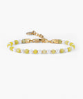 Brontide 4 mm Yellow Jade - Pearl | Gold