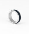 Navarch 8mm Wrap Ring Navy | Silver