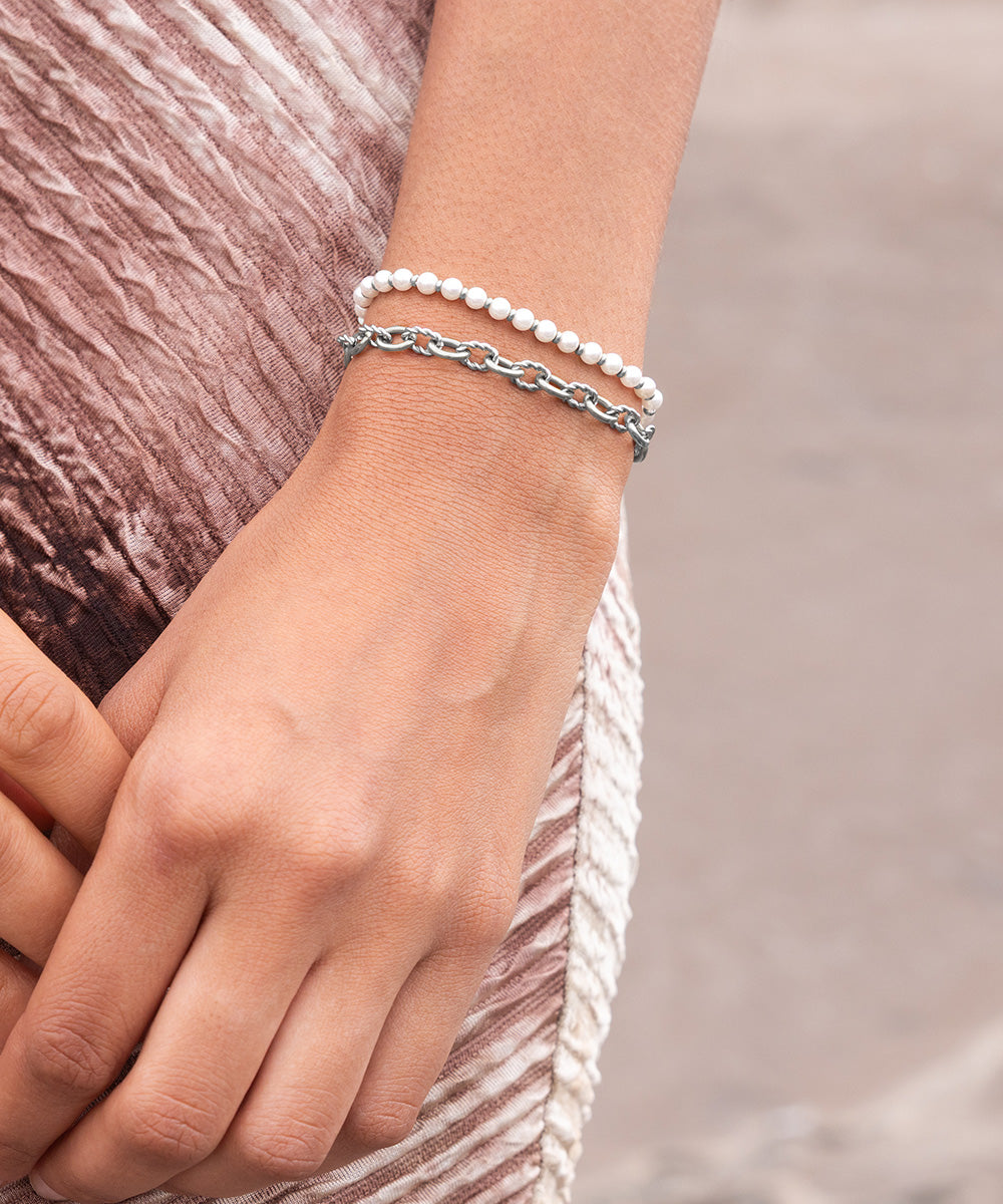 Brontide 4 mm Pearl | Silver